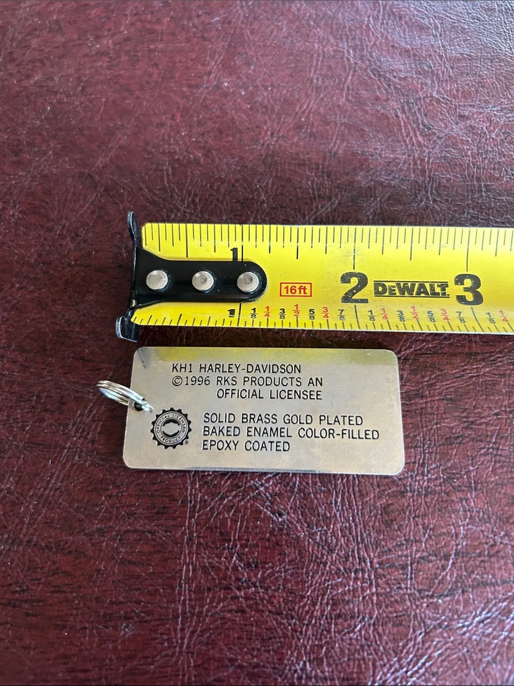 Harley-Davidson Black and Orange Rectangular Logo Key Ring